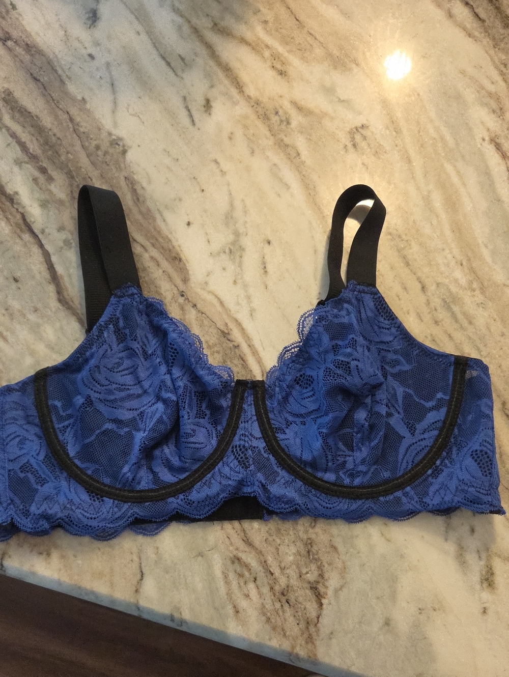Blue Lace Underwire Bra - Women Intimates & Sleepwear
